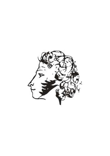 Alexander Pushkin retrato vetor clip-art