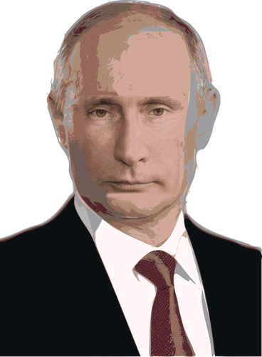 Vladimir Putinin muotokuva vektorikuva