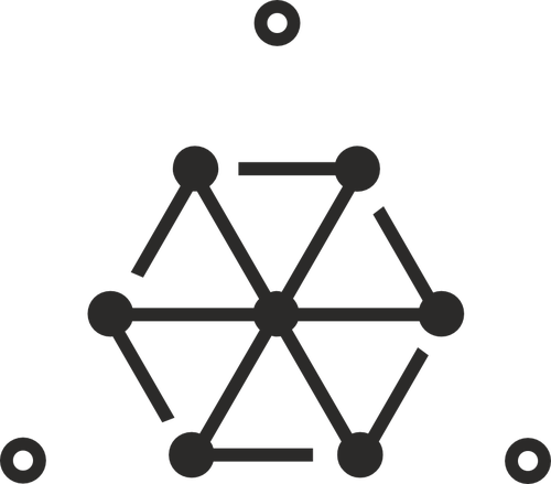 Pitágoras tétrada signo vector imagen