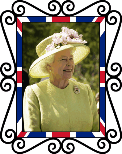 Homenagem da Rainha Elizabeth II stand imagem vetorial