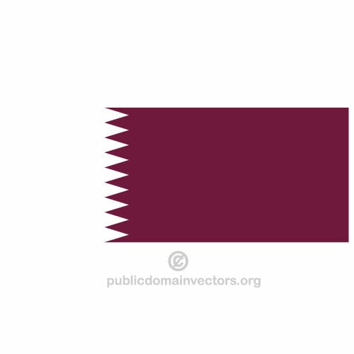 Vector flag of Qatar