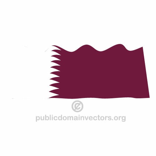 Bergelombang bendera Qatar