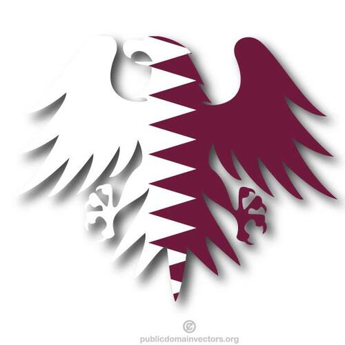 Bandeira do Qatar crista