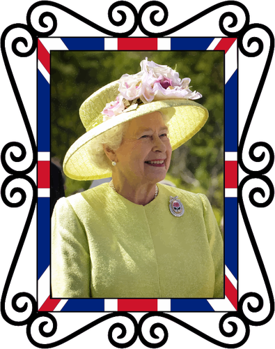 Imagen de la foto de la reina británica de color en capítulo independiente