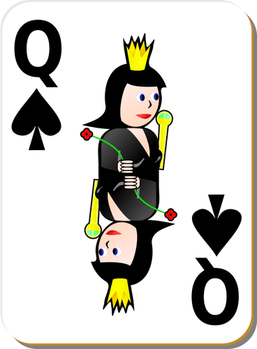 صورة متجهة لبطاقة Queen of Spades