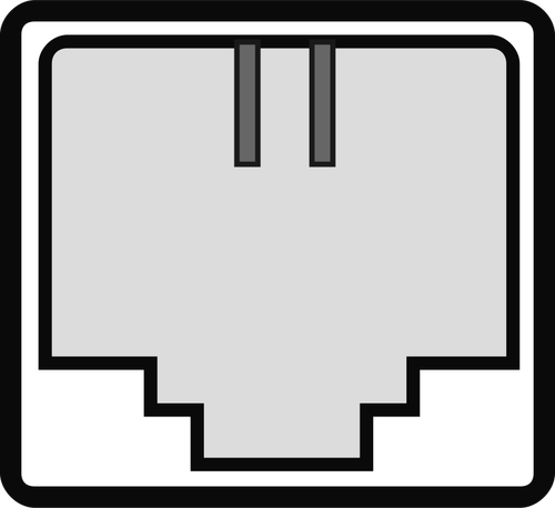 femmina RJ11 telefono cavo porta disegno vettoriale