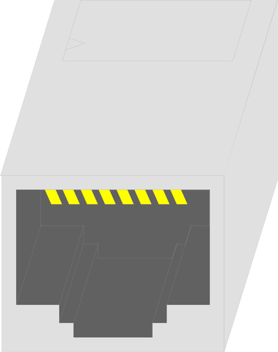 RJ-45 LAN kvinnliga connector vektor ClipArt