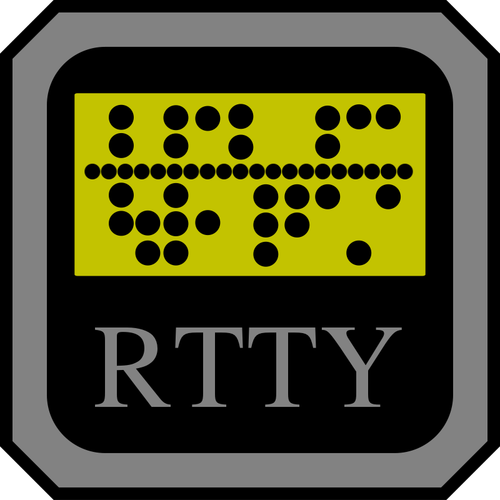 RTTY teleks makinesi vektör simgesi