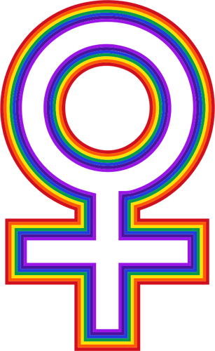 Rainbow ženský symbol