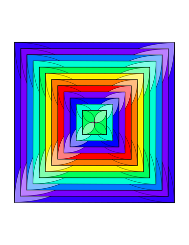 Vector illustration of multicolor square