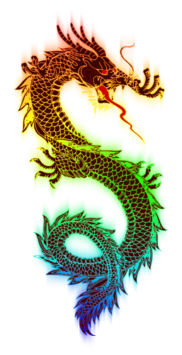 Curcubeu dragon vector imagine