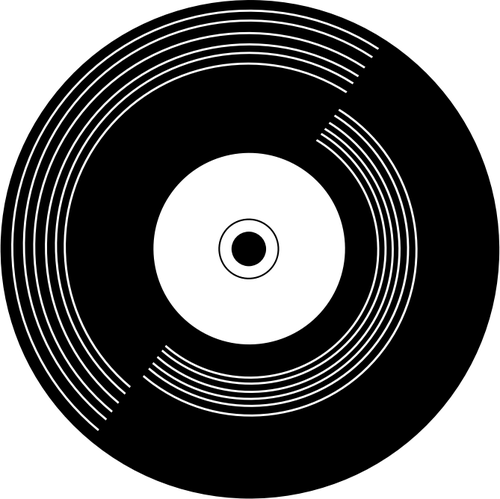Ilustração de pictograma discos de vinil