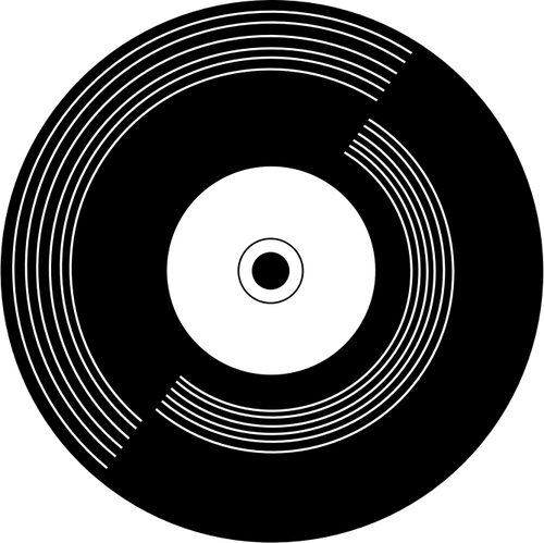 Vinyl record pictogram illustration