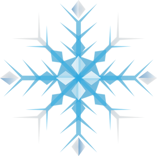 Eenvoudige geometrische sneeuwvlok vectorillustratie