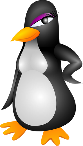 Vektor-Illustration von verärgert weibliche Pinguin