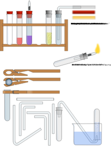 Grafica vettoriale di selezione di attrezzature di laboratorio