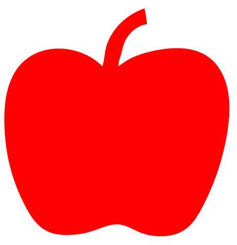 صورة متجهة من مخطط التفاح الأحمر البسيط