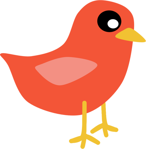 Image clipart vectoriel oiseau cardinal rouge