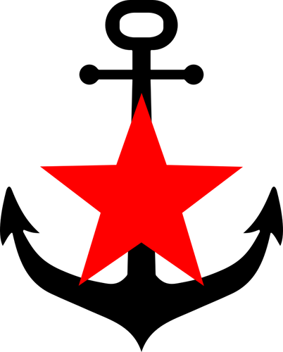 Anker und roter Stern