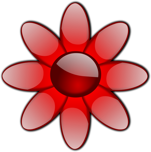 Glossy bunga vektor gambar