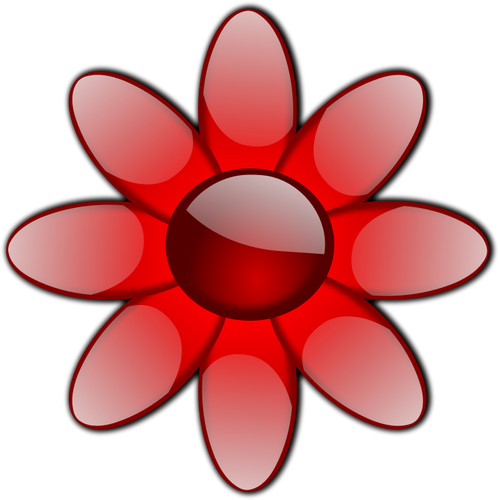 Vector de la imagen brillante flor