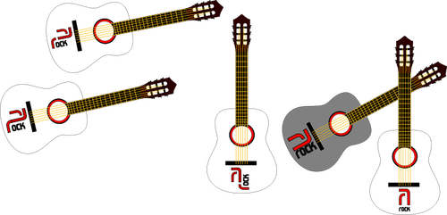 Vektorové ilustrace akustická kytara