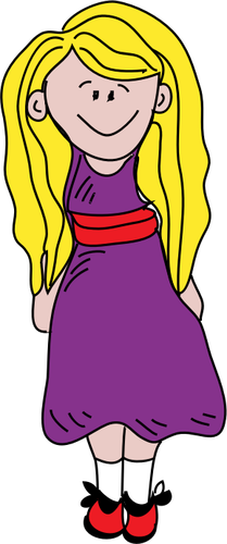 Vector image of smiling blonde woman