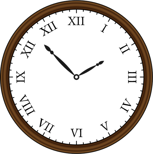 Retro clock vector drawing