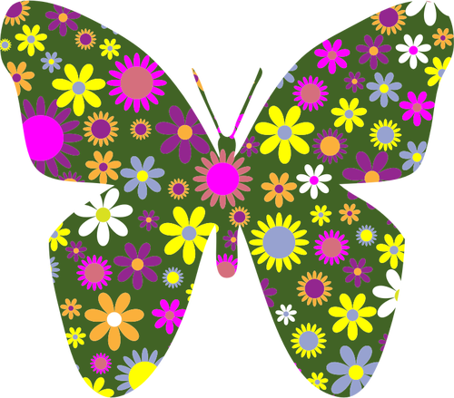 Papillon fleuri