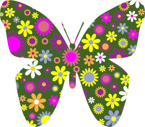 Flowery butterfly