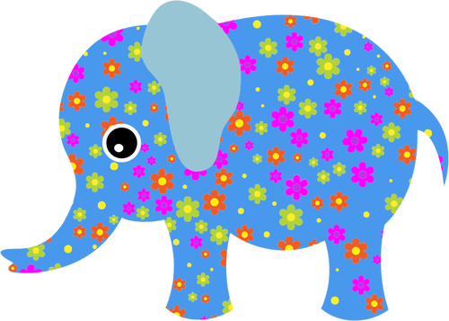 Éléphant floral