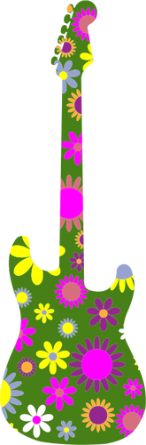 Kwiatowy gitara