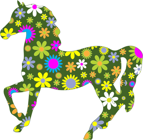 Caballo floral