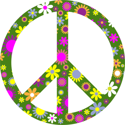 علامة السلام الأزهار