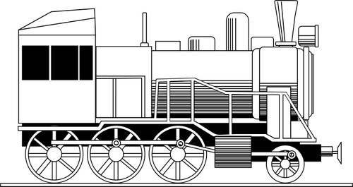 Ilustração em vetor de locomotiva