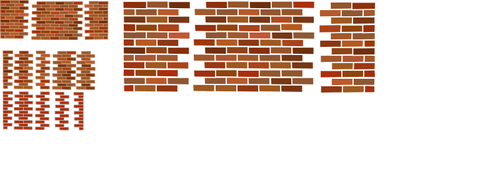 En uppsättning av flera brick wall uppsättningar vektorbild