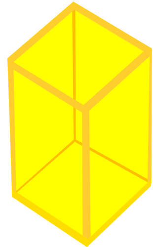黄色の透明なキューブ