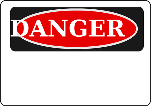 Danger sign blank red vector image