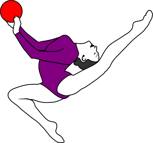 Gymnastice silueta vektorové ilustrace