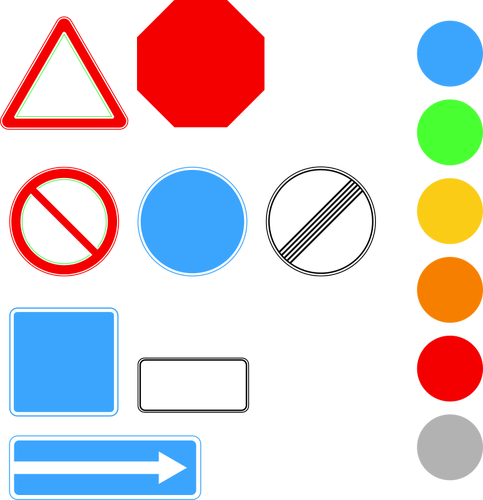 Road signs set