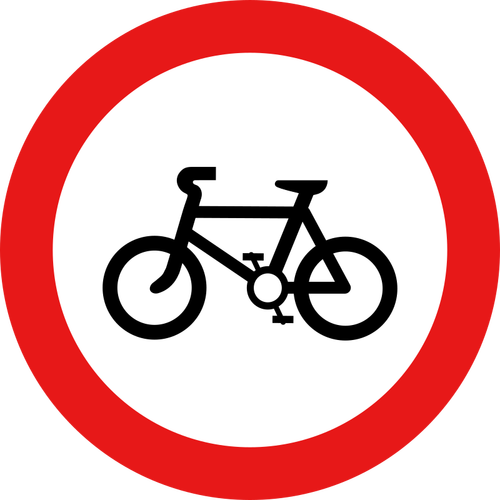 No bicycles sign