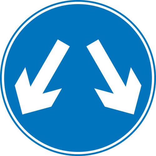 Deux passes de panneau de signalisation