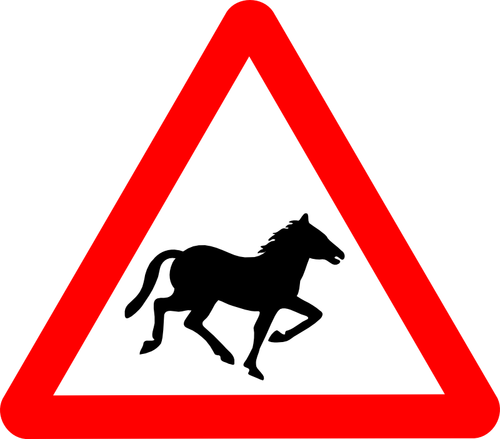 Cheval sur la route vector signal d