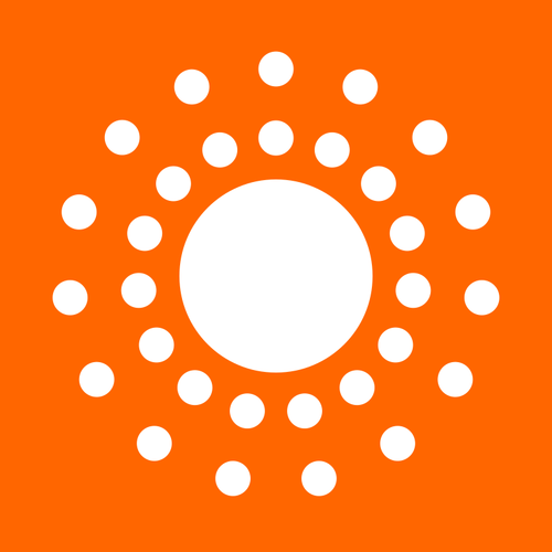 Imagem do sol logo vector