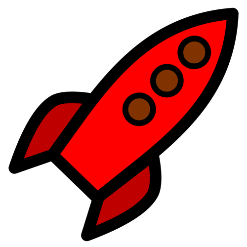 Red rocket drawing image