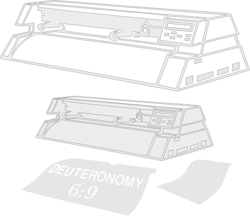 Vectorul ilustrare a masina de plotter