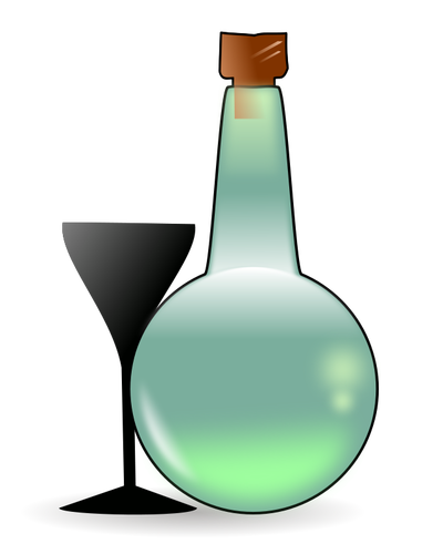 Bouteille de graphiques vectoriels absinthe