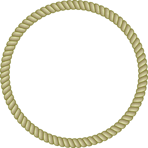 Round rope frame vector image