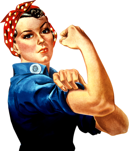 Rosie Riveter vektori piirustus