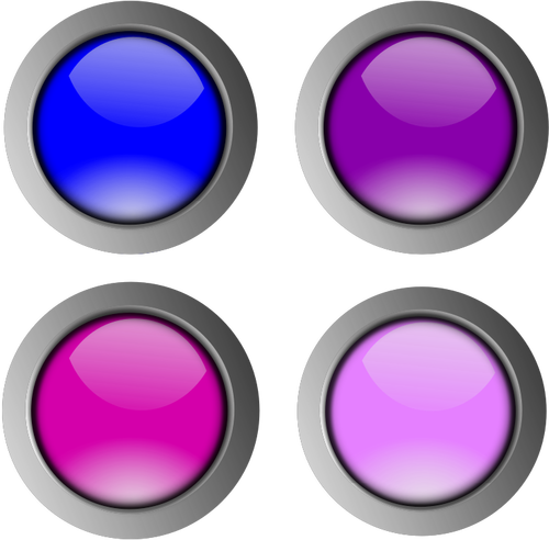 בתמונה וקטורית של כפתורים צבעוניים בגודל אצבע